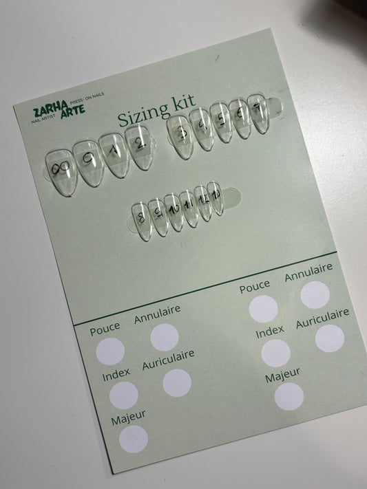 Sizing kit (kit de mesures)